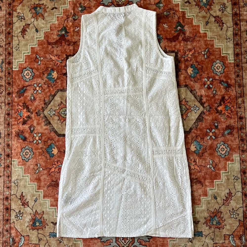 Ralph Lauren White Eyelet Shift Dress - Picture 2 of 5